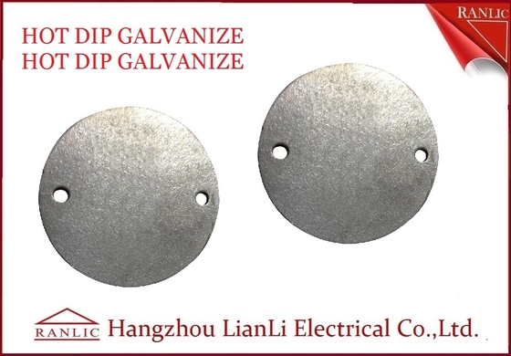 Cina 0.5mm sampai 1.2mm Steel Round Conduit Junction Box Cover Pre - Galvanized 65mm Diameter pemasok