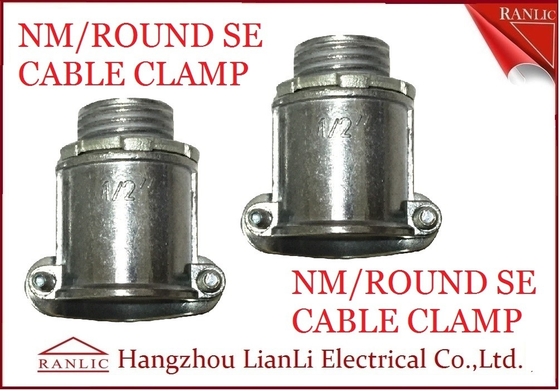 Cina Aluminium 1/2 &quot;3/4&quot; NM Round SE Cable Clamp Untuk Mengikat Kawat ke Kotak Outlet pemasok