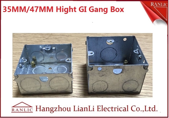 Cina 20mm 25mm Knockouts Steel Gang Box Dengan Terminal Kuningan &amp; Cincin yang Dapat Disesuaikan pemasok