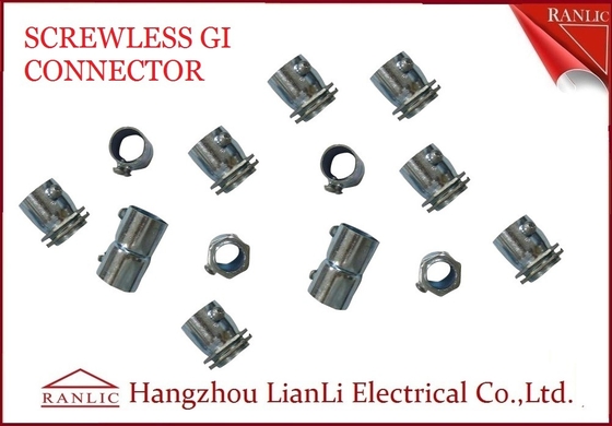 Cina 20mm 25mm Steel GI Conduit Konektor Sekrup Elektro Galvanis BS4568 pemasok