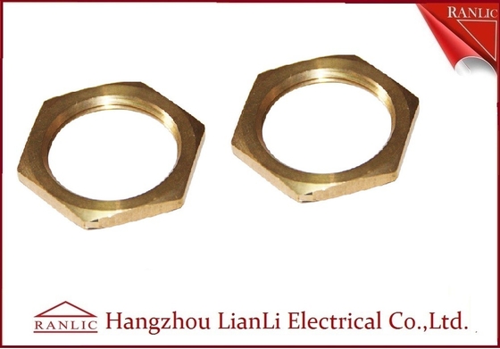 Cina Kuningan 20mm 25mm Hexagon Locknut Self Color CNC Machine Processing Female Thread pemasok