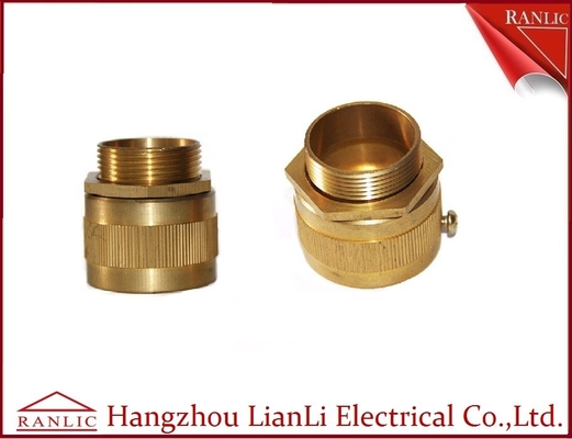 Cina 20mm 25mm Brass Flexible Conduit Adapter Dengan Screw Nickle Plated, ISO9001 terdaftar pemasok
