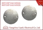 0.5mm sampai 1.2mm Steel Round Conduit Junction Box Cover Pre - Galvanized 65mm Diameter pemasok