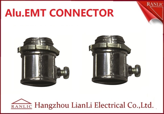 Cina 1/2 Fitting Konektor EMT, Aluminium Alloy 4 Konektor EMT Disesuaikan pemasok