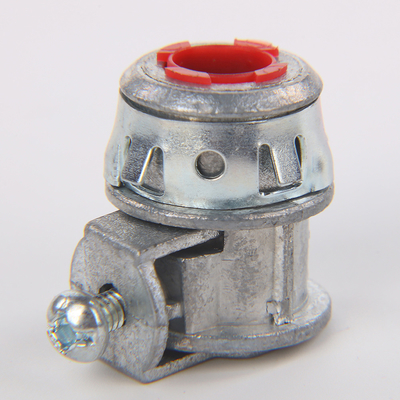 Fleksibel AC Cable Clamp IN 3/8 &quot;Snap-In Double Duplex Connector Zinc Die Casting 1/2&quot; Tenggorokan untuk Outlet Box pemasok