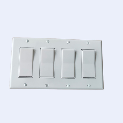 Ruffin Four Gang Wall Light Switch Cincin Plester Pra Fabrikasi pemasok