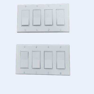 Ruffin Four Gang Wall Light Switch Cincin Plester Pra Fabrikasi pemasok