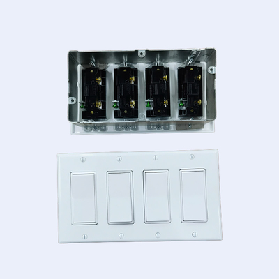 Ruffin Four Gang Wall Light Switch Cincin Plester Pra Fabrikasi pemasok