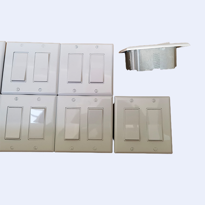 Ruffin Four Gang Wall Light Switch Cincin Plester Pra Fabrikasi pemasok