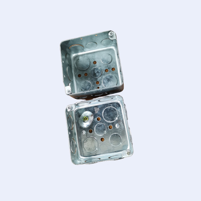 1.60mm Tebal Bahan Baja Circular Junction Box 2-1/8 &quot;Kedalaman 1&quot; Kockouts pemasok