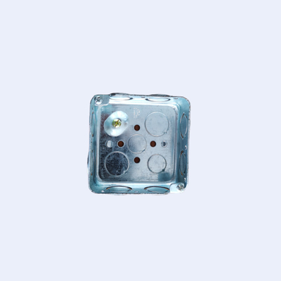 1.60mm Tebal Bahan Baja Circular Junction Box 2-1/8 &quot;Kedalaman 1&quot; Kockouts pemasok