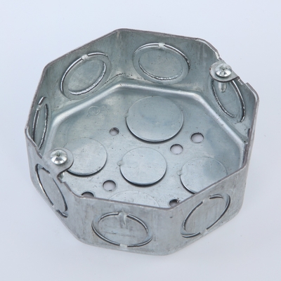 Kotak Saluran Baja Pra Fabrikasi Baja Octagon Dengan Knockouts 1/2 &quot;3/4&quot; pemasok
