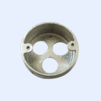 25MM Deep Looping Di Circular Junction Box Empat Lubang Berulir Hot Dip Galvanis pemasok