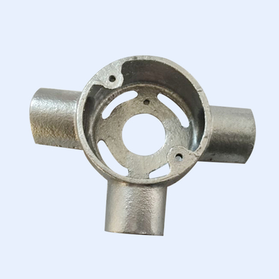 25MM Deep Looping Di Circular Junction Box Empat Lubang Berulir Hot Dip Galvanis pemasok