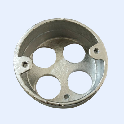 25MM Deep Looping Di Circular Junction Box Empat Lubang Berulir Hot Dip Galvanis pemasok