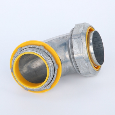 Saluran Fleksibel Ketat Cair 90 Derajat Bagian Pvc Kuning 4 &quot;Tersedia Zamak 3 pemasok