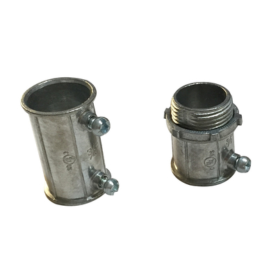 4 Inch EMT Coupling Electro Galvanized Blue Silver Color Disepuh UL Terdaftar pemasok