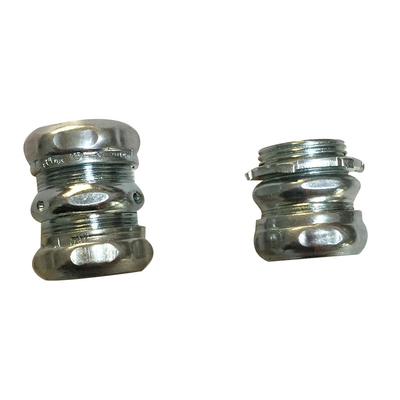 4 Inch EMT Coupling Electro Galvanized Blue Silver Color Disepuh UL Terdaftar pemasok